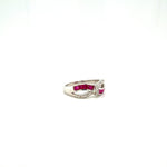 Ruby and Diamond Ring in 14K White Gold - KGR 16675