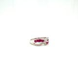 Ruby and Diamond Ring in 14K White Gold - KGR 16675