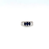 Sapphire and Diamond Ring in 14K White Gold - KGR 16748
