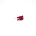 Ruby and Diamond Ring in 14K White Gold - KGR 16777
