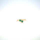 Emerald and Diamond Ring in 14K Yellow Gold - KGR 17099