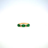 Emerald and Diamond Ring in 14K Yellow Gold - KGR 17132