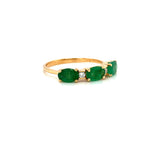 Emerald and Diamond Ring in 14K Yellow Gold - KGR 17132