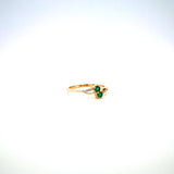 Emerald and Diamond Ring in 14K Yellow Gold - KGR 17156