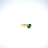 Emerald and Diamond Ring in 14K Yellow Gold - KGR 17176