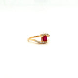 Ruby and Diamond Ring in 14K Yellow Gold - KGR 17185