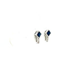 Sapphire and Diamond Earrings in 14K White Gold - KGT 33316