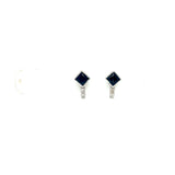 Sapphire and Diamond Earrings in 14K White Gold - KGT 33316