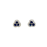 Sapphire and Diamond Earrings in 14K White Gold - KGT 33388