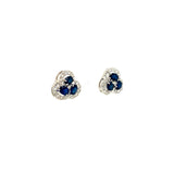 Sapphire and Diamond Earrings in 14K White Gold - KGT 33388