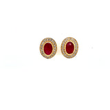 Ruby and Diamond Earring in 14K Yellow Gold - KGT 33515