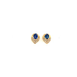 Sapphire and Diamond Earrings in 14K Yellow Gold - KGT 33526