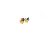 Sapphire and Diamond Earrings in 14K Yellow Gold - KGT 33526