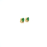 Emerald and Diamond Earring in 14K Yellow Gold - KGT 33537
