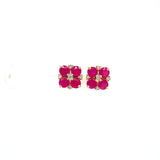 Ruby and Diamond Earring in 14K Yellow Gold - KGT 33540