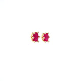 Ruby and Diamond Earring in 14K Yellow Gold - KGT 33558