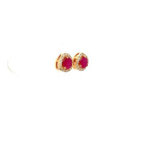 Ruby and Diamond Earring in 14K Yellow Gold - KGT 33576