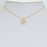 Cute Pearl Bowknot Charm Pendant, Sku#LX965