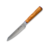 Ginza Steel MIA 12 Utility Knife 5” – Damascus AUS10, 67-Layer, Olive Wood Handle