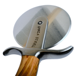 Ginza Steel MIA Pizza Slicer – Stainless Blade with Olive Wood Handle
