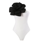 One Piece Swimsuit Women Skinny Slimming Big Floral Swimsuit Outfit Chiffon Dress
