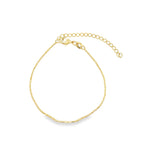 Dainty Textured Rice Chain Necklace (H60A/I53)