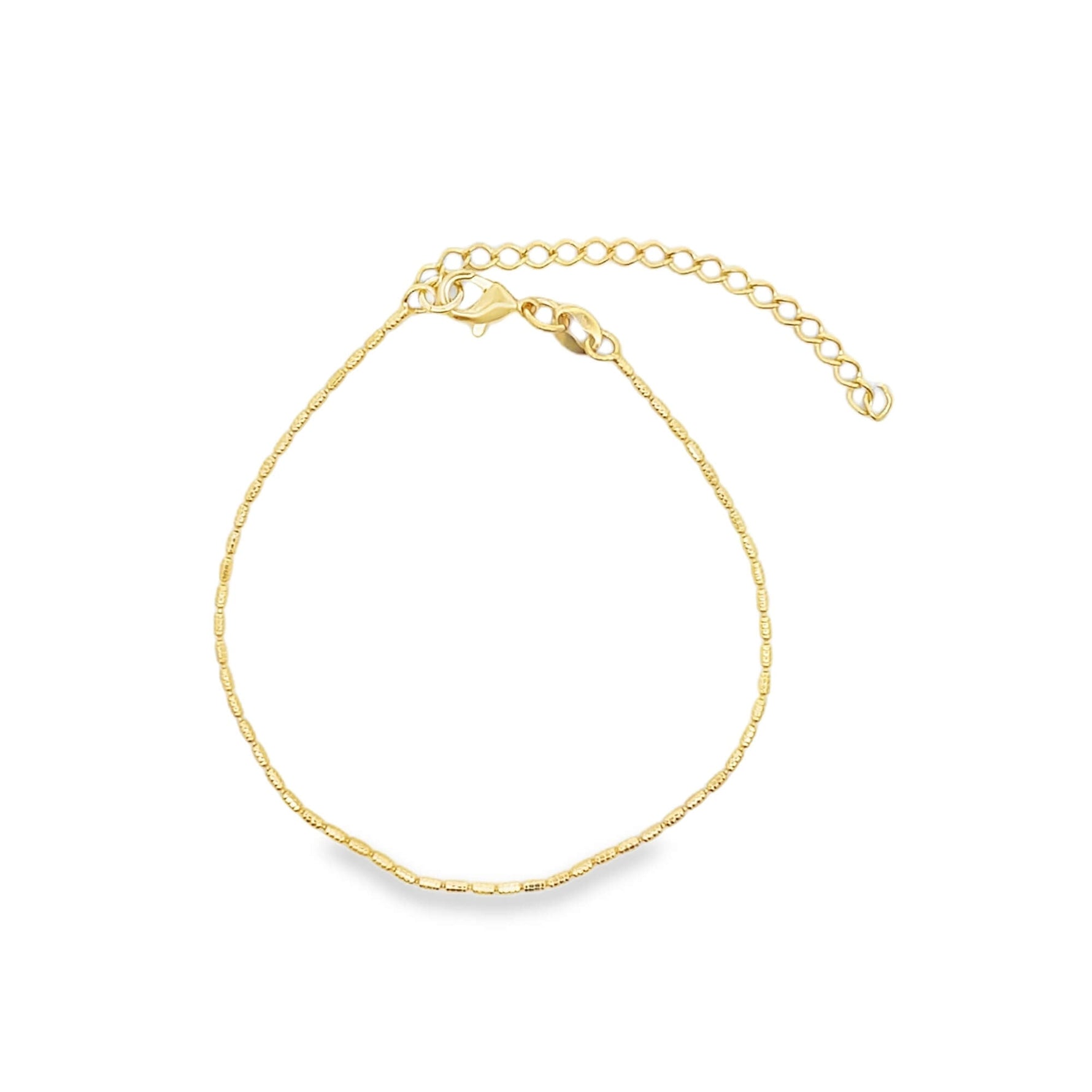 Dainty Textured Rice Chain Necklace (H60A/I53)
