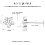 Minimalist Diamond Flower Tragus Earring with Flat Back