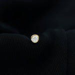 Bezel Set Diamond Cartilage Earring with Flat Back