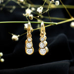 Certified Bezel Set Moissanite Hoop Dangle Earrings
