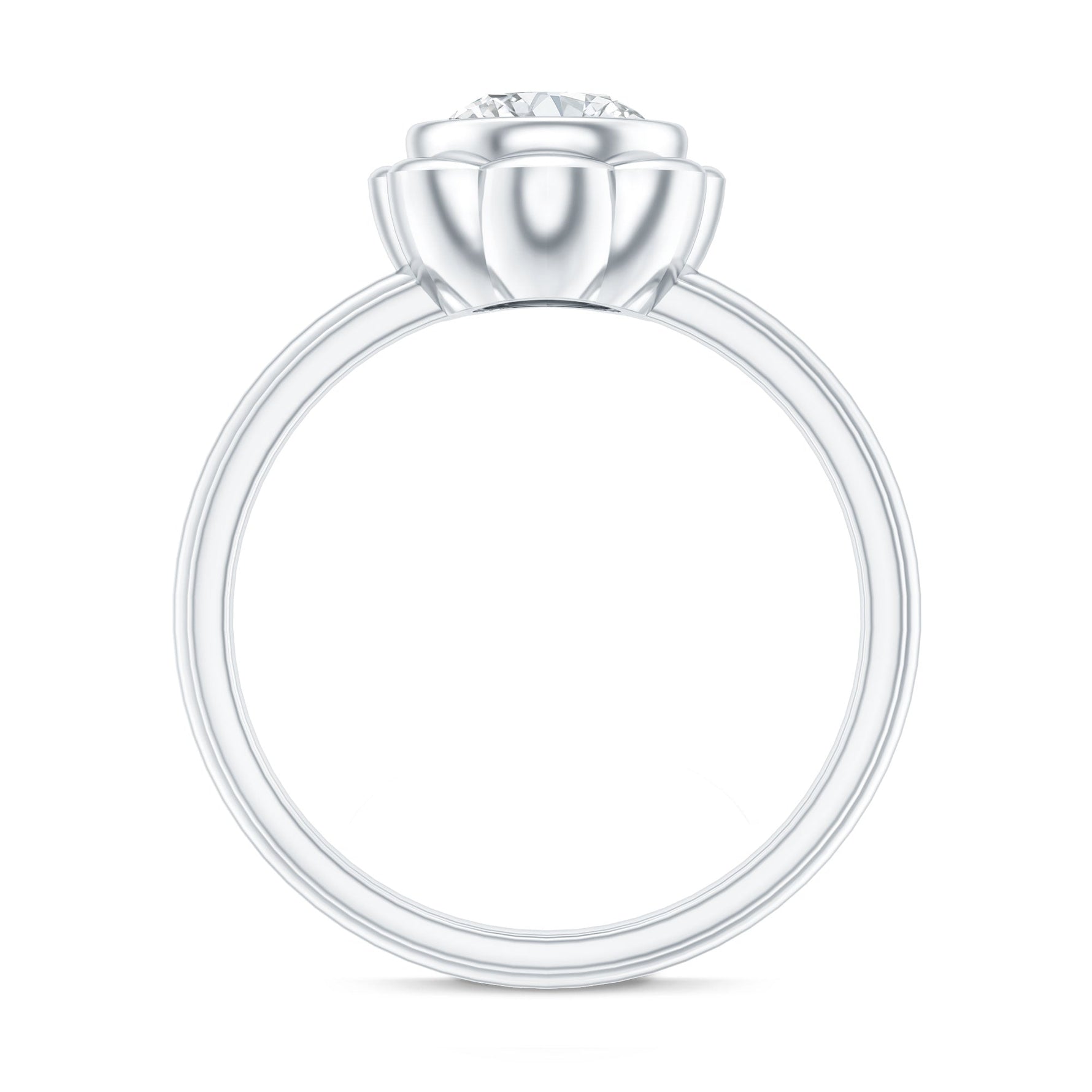 1.25 Carat Round Lab Grown Diamond Solitaire Engagement Ring