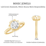 1.25 Carat Round Lab Grown Diamond Solitaire Engagement Ring