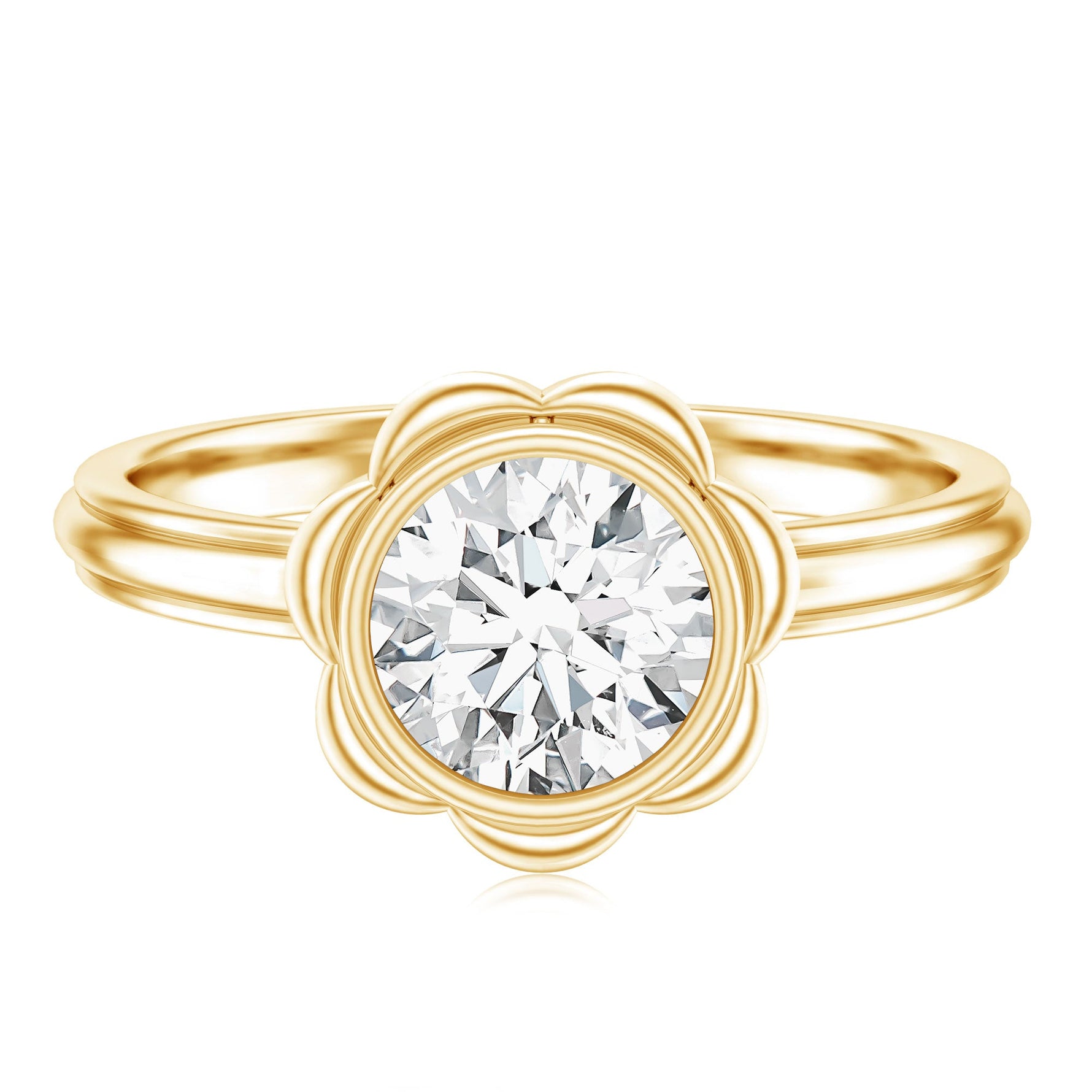 1.25 Carat Round Lab Grown Diamond Solitaire Engagement Ring