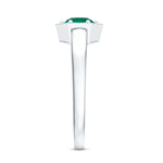 Certified 0.8 Carat Lab Created Emerald Solitaire Engagement Ring