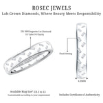 Baguette Cut Lab Grown Diamond Wedding Band With Certificate