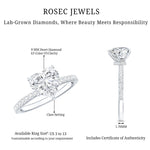 2 Carat Lab Grown Diamond Heart Engagement Ring for Her