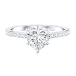 2 Carat Lab Grown Diamond Heart Engagement Ring for Her