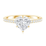 2 Carat Lab Grown Diamond Heart Engagement Ring for Her
