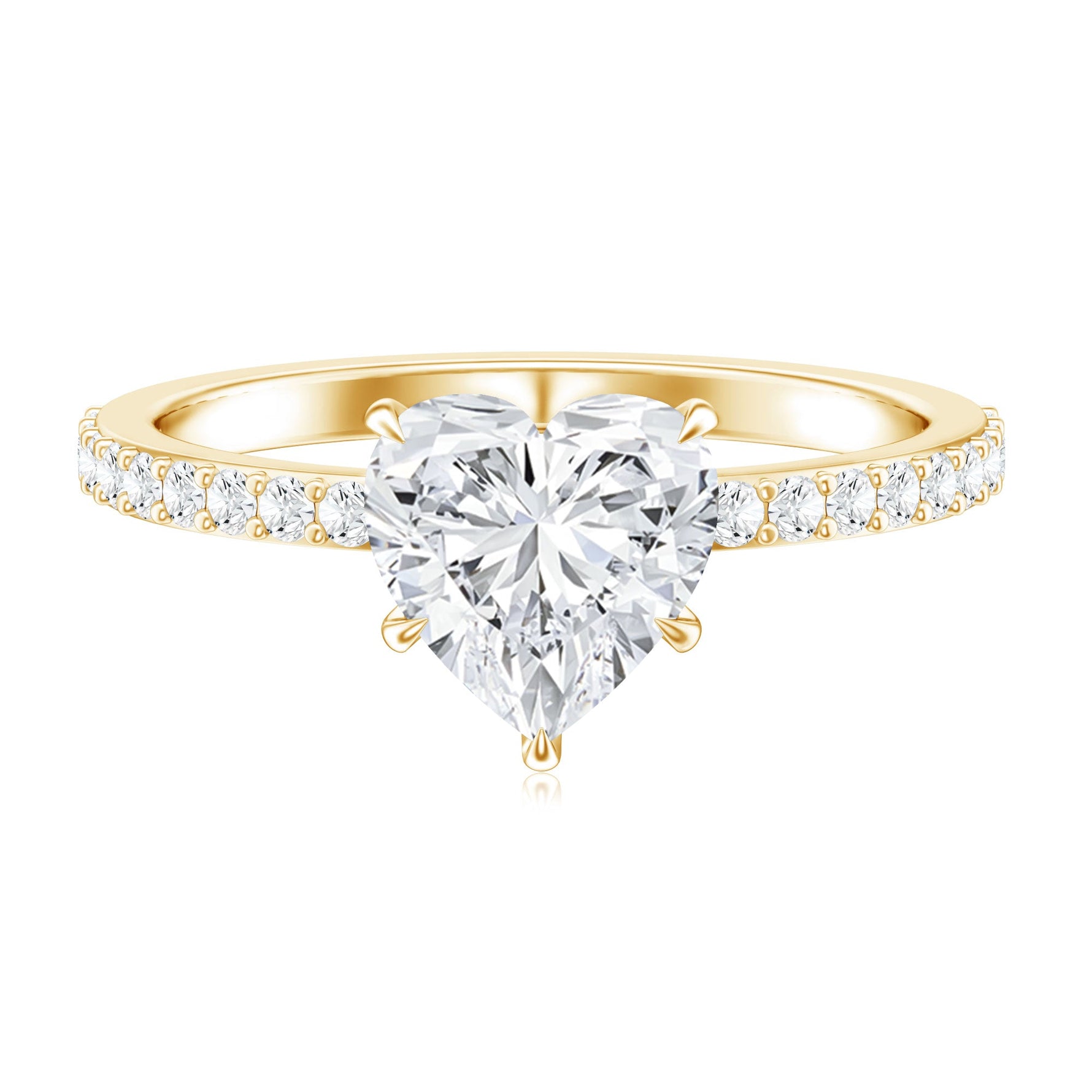 2 Carat Lab Grown Diamond Heart Engagement Ring for Her