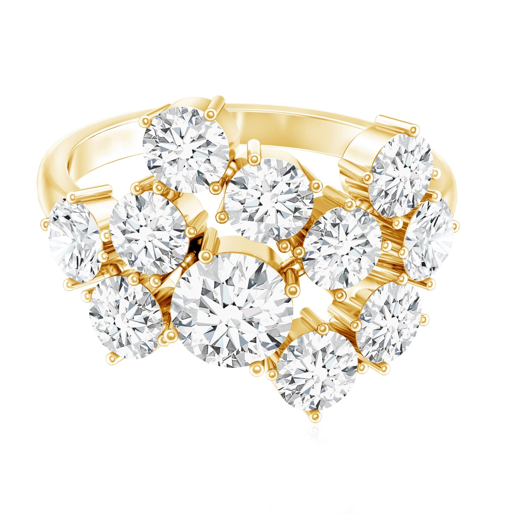 Certified Lab Grown Diamond Statement Engagement Ring for Women