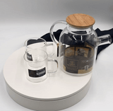 3 Piece Thermo Glass Asian Tea Entertaining Set For 2-2