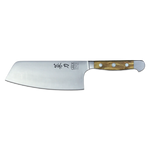 ALPHA OLIVE | Chai Dao Chinese Chef Knife 6 1/2" Blade | Forged Steel/Olive Wood Handle-0