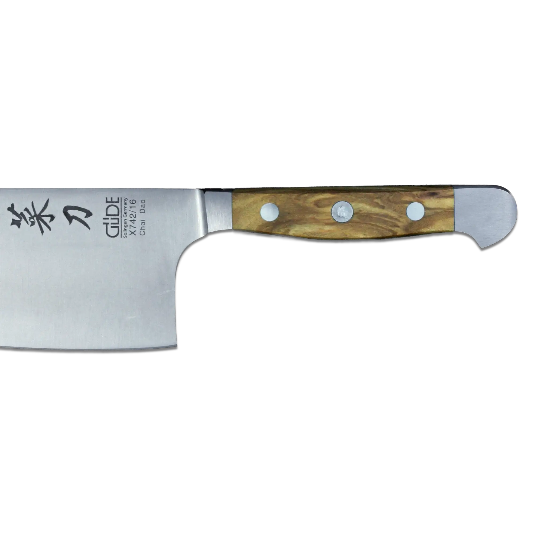 ALPHA OLIVE | Chai Dao Chinese Chef Knife 6 1/2" Blade | Forged Steel/Olive Wood Handle-2