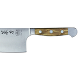 ALPHA OLIVE | Chai Dao Chinese Chef Knife 6 1/2" Blade | Forged Steel/Olive Wood Handle-2