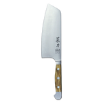 ALPHA OLIVE | Chai Dao Chinese Chef Knife 6 1/2" Blade | Forged Steel/Olive Wood Handle-3