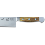 ALPHA OLIVE | Santoku Knife Smooth Blade 7 inch | Forged Steel / Olive wood handle-1