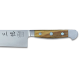 ALPHA OLIVE | Santoku Knife Smooth Blade 7 inch | Forged Steel / Olive wood handle-1