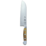 ALPHA OLIVE | Santoku Knife Smooth Blade 7 inch | Forged Steel / Olive wood handle-3