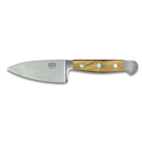 ALPHA OLIVE |  Hard Cheese Knife 4" Blade | Forged Steel / Olive wood handle-0
