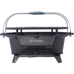 Outdoor Oval Cast Iron Grill, Portable Charcoal Grill, and Desktop Cast Iron Frying Pan